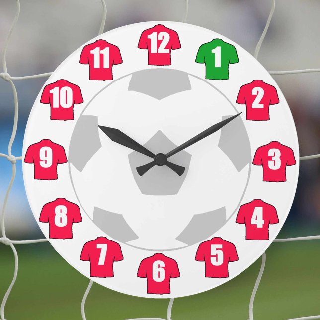 Reloj de fútbol - con Camisetas rojos (Subido por el creador)