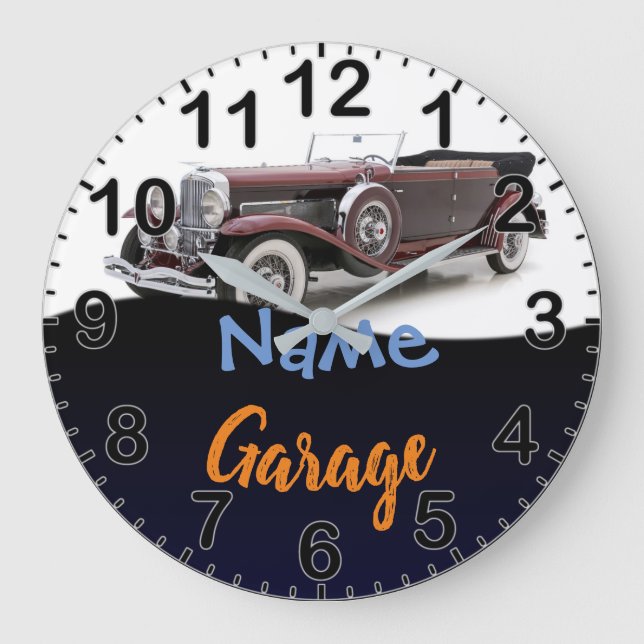 Reloj de garaje personalizado para coches clásicos (Anverso)