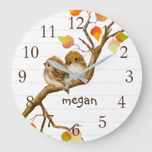 Reloj de garganta de pájaros gordos