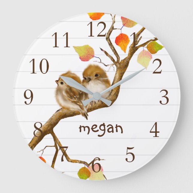 Reloj de garganta de pájaros gordos (Anverso)