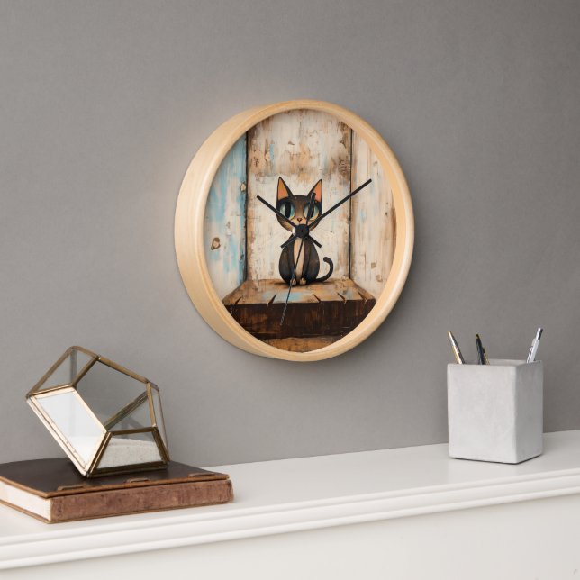 Reloj de gato corto (Oficina)