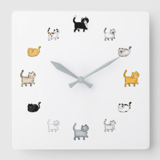 Reloj de gato, cuadrado