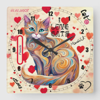 Reloj de gato de Personalizable infantil