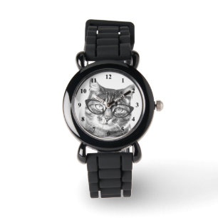 Reloj de gato moderno para mujeres