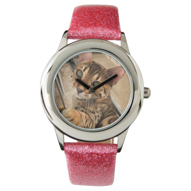 Reloj de gatos de Bengala (Anverso)
