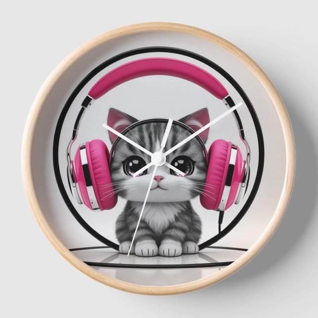 Reloj de gatos de Kawaii (Anverso)