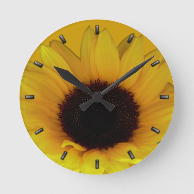 Reloj de girasol Reloj de flores amarillas Reloj d (Anverso)