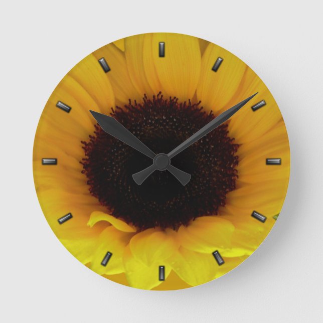 Reloj de girasol Reloj de flores amarillas Reloj d (Anverso)