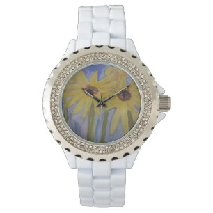 Reloj de girasoles amarillos de verano