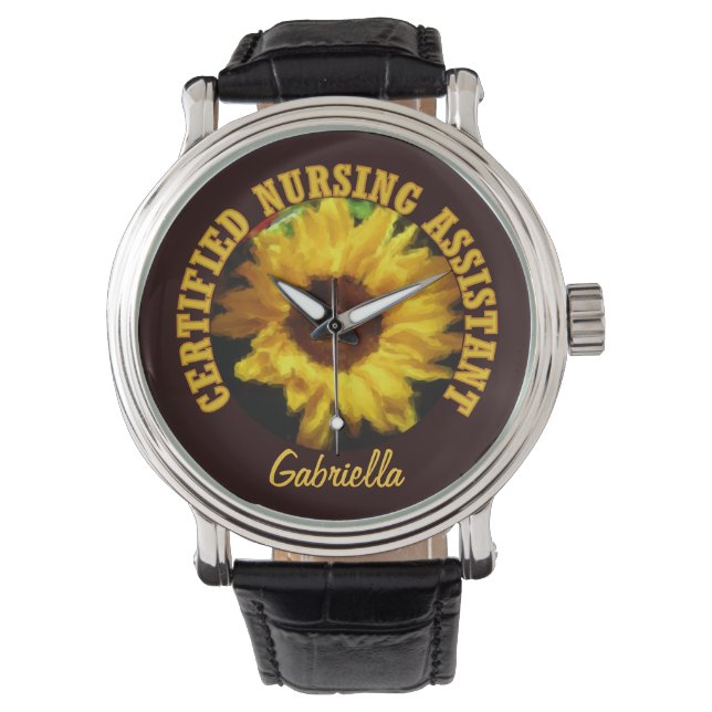 Reloj de girasoles C.N.A personalizado (Anverso)