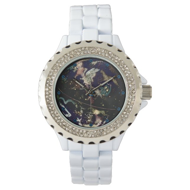 Reloj de globo celeste de acento Diamante de imita (Anverso)