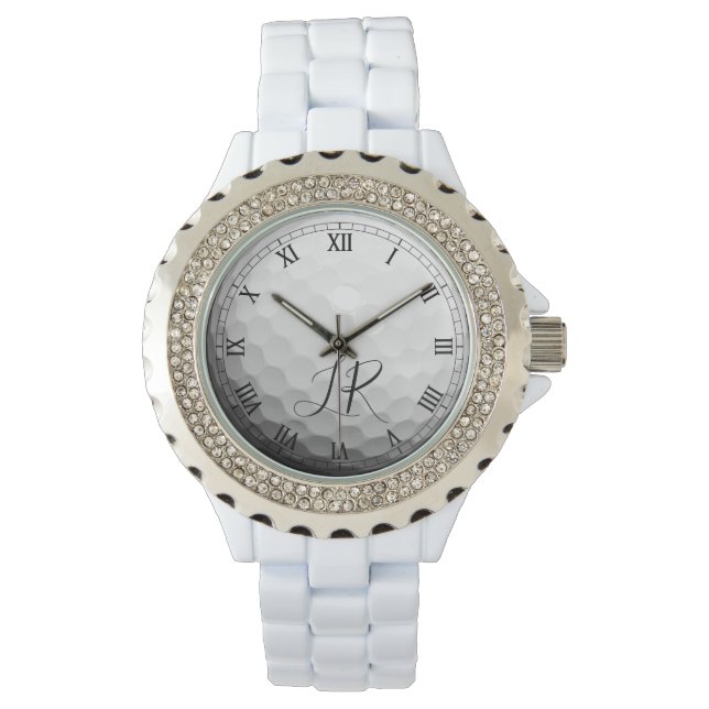 Reloj de golf femenino con temática de pelota pers (Anverso)