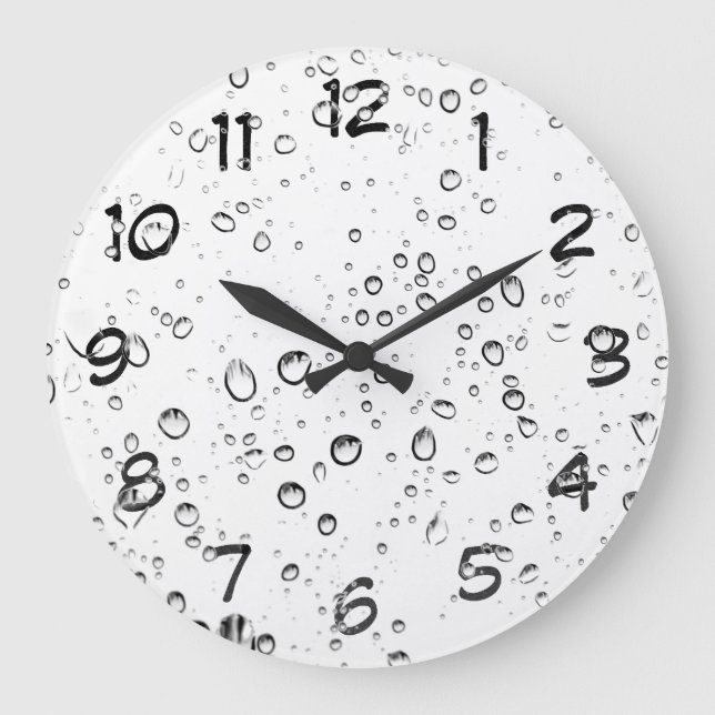 Reloj de gotitas de agua de lluvia blanca (Anverso)