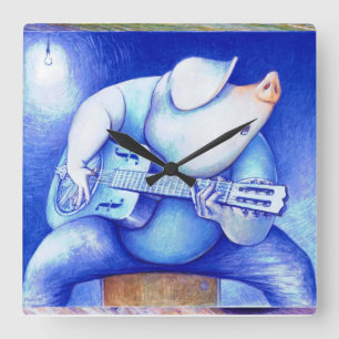 Reloj de guitarra para el cerdo