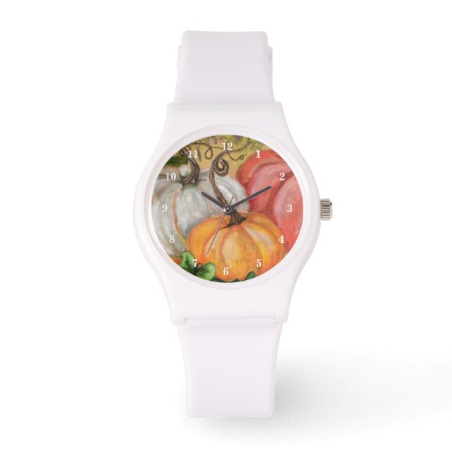 Reloj de Halloween de calabazas (Anverso)
