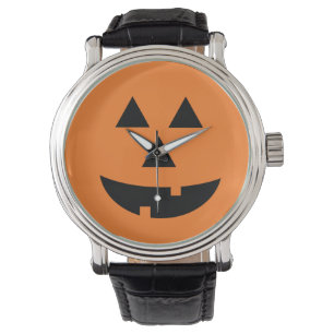 Reloj de Halloween del Naranja Jack-O-Lantern