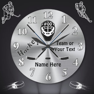 Reloj de hockey personalizado, grandes regalos de 