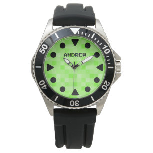 Reloj de hombres personalizados con dial pixelado