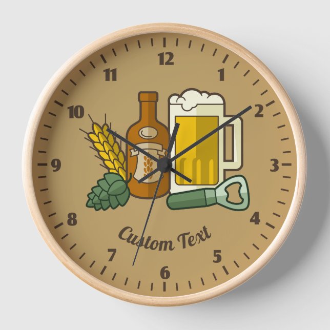 Reloj de iconos de cerveza (Anverso)