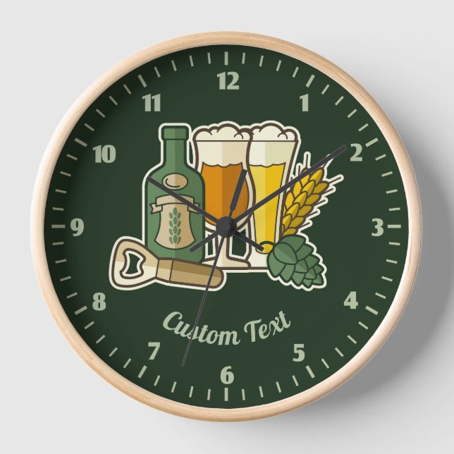 Reloj de iconos de cerveza (Anverso)