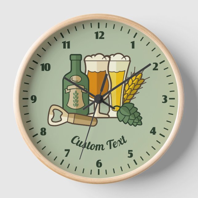 Reloj de iconos de cerveza (Anverso)
