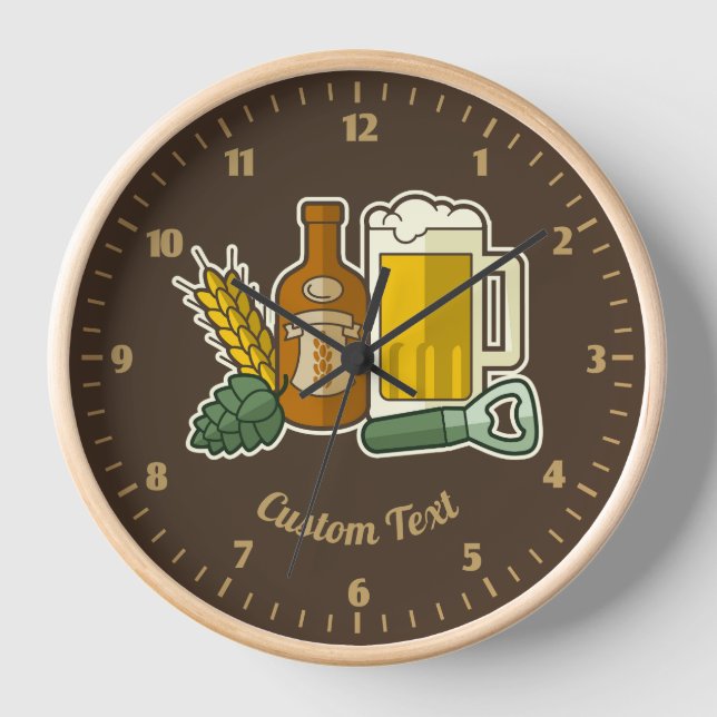 Reloj de iconos de cerveza (Anverso)