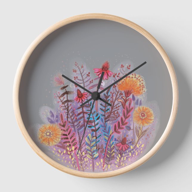 reloj de ilustracion de planta (Anverso)