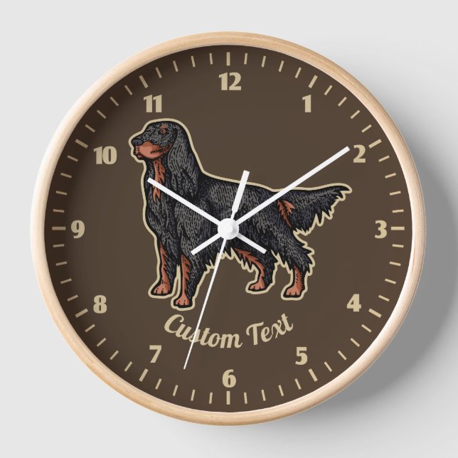 Reloj de Ilustracion Gordon Setter (Anverso)