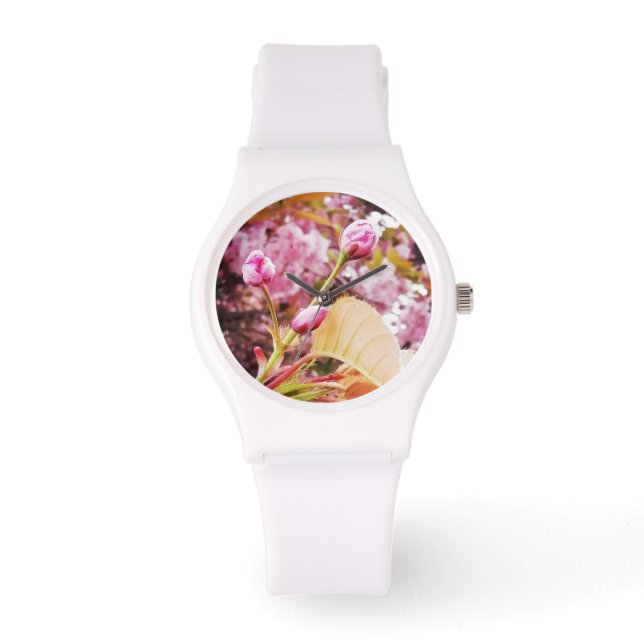 Reloj de impresión de flores de cerezo (Anverso)