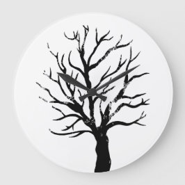 Reloj de impresión de lingotazo de árbol otoñal