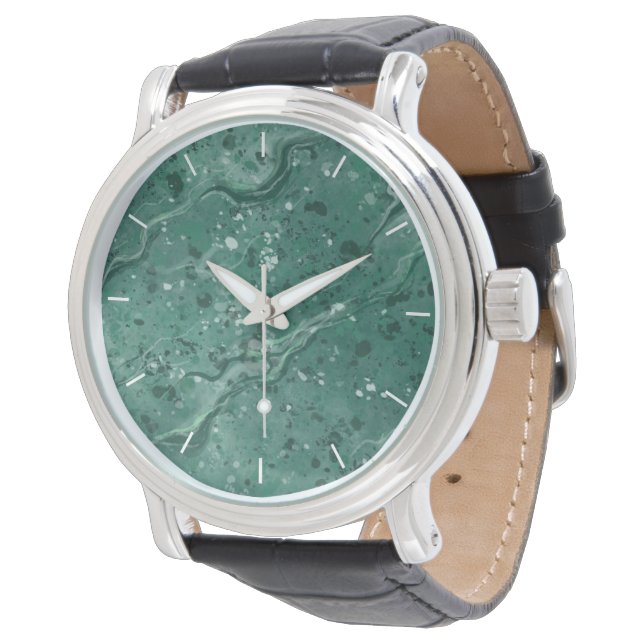 Reloj de impresión de mármol verde (Angular)
