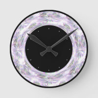 Reloj de impresión en negro y diamante