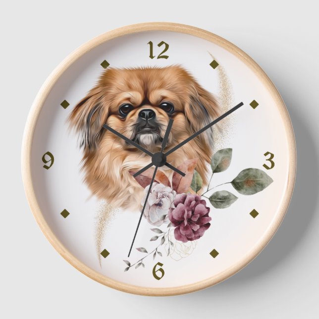 Reloj de invierno de perro de Pekín (Anverso)