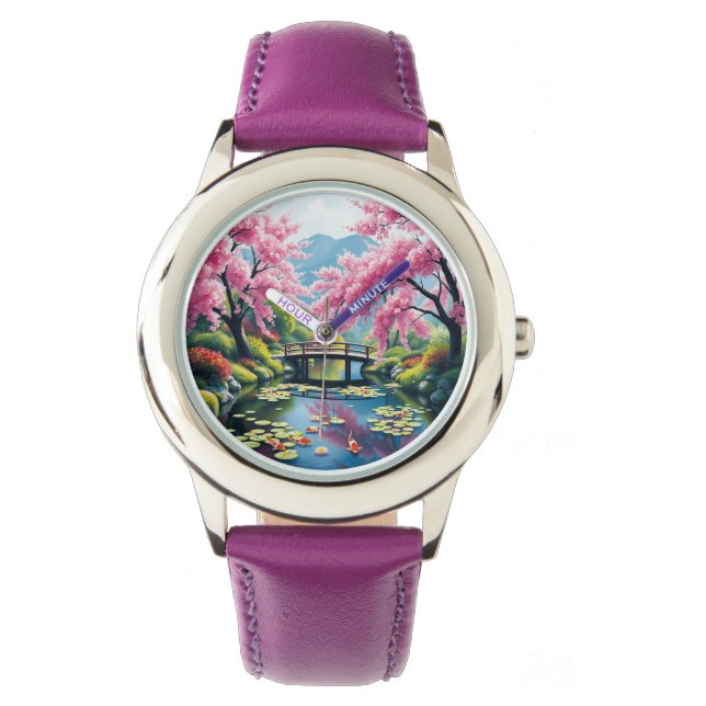 Reloj de jardín de cerezos japonés (Anverso)