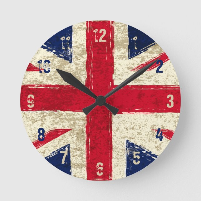 Reloj de la bandera inglesa - Kook Art - Wall Cloc (Anverso)