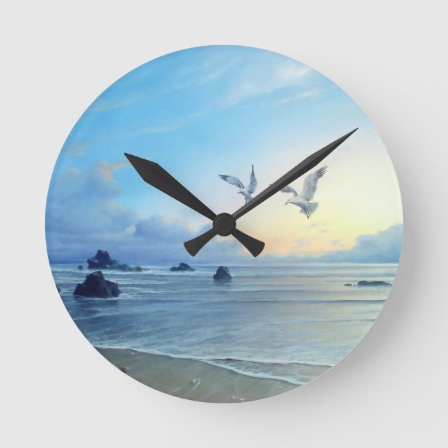 Reloj de la cocina del tema de la playa de las (Anverso)