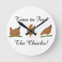 Reloj de la gallina de tres pequeño señoras