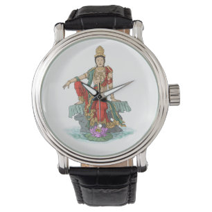 Reloj de la Luna de Agua Guan Yin Bodhisattva