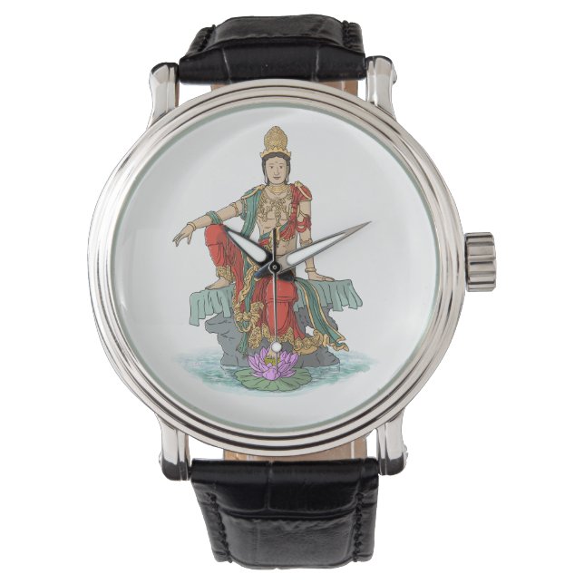 Reloj de la Luna de Agua Guan Yin Bodhisattva (Anverso)