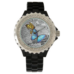 Reloj de la muñeca del ángulo de mariposa