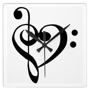 Arte Posters Y Lienzos Nota Musical Con El Corazon Zazzle Es