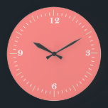 Reloj de la pared de coral<br><div class="desc">Reloj coral,  sencillo,  clásico,  moda.</div>