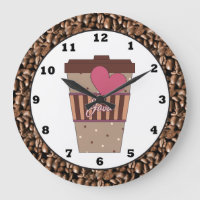 Reloj de la pared de la cocina de Java Coffee