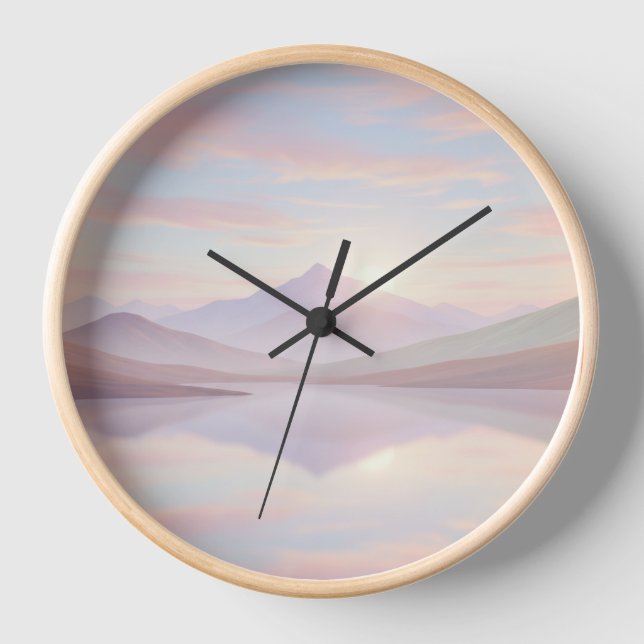 Reloj de la Pared de la Montaña Sunrise - Desi Nat (Anverso)