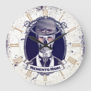 Reloj de la pared de Skull Memento Mori