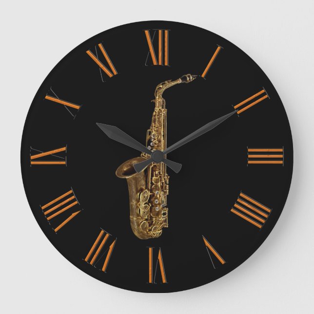 Reloj de la pared del amante de la música del (Anverso)