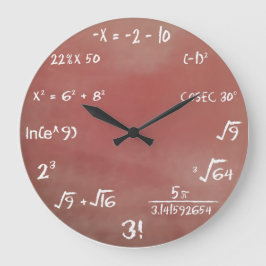 Reloj de la pared del test de matemáticas