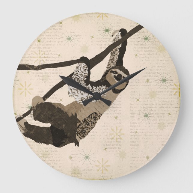 Reloj de la pereza del café y de la crema del (Anverso)