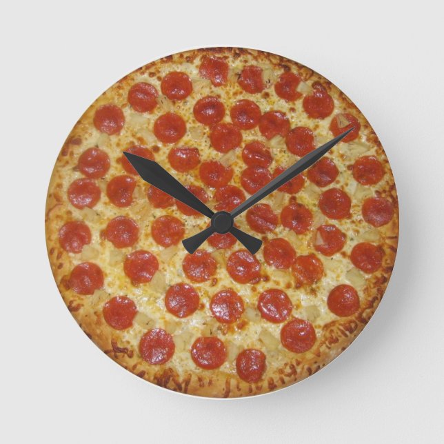 Reloj de la pizza del tiempo de la pizza (Anverso)