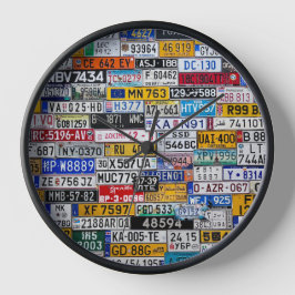 Reloj de la placa de la licencia